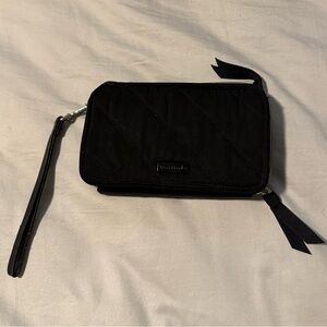 Vera Bradley Black Quilted Wristlet